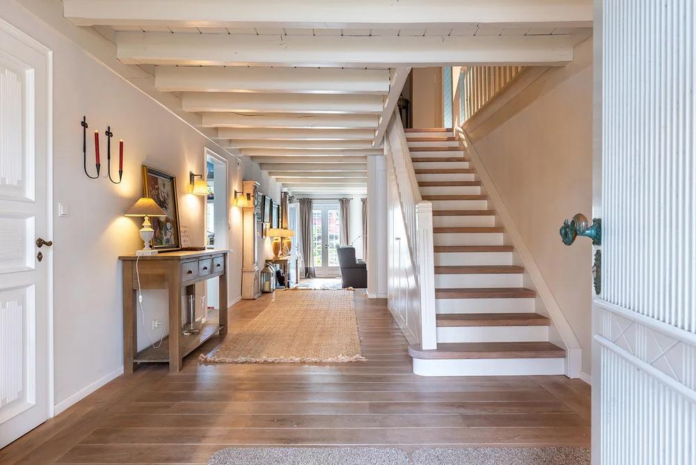 Hallway and view into living room