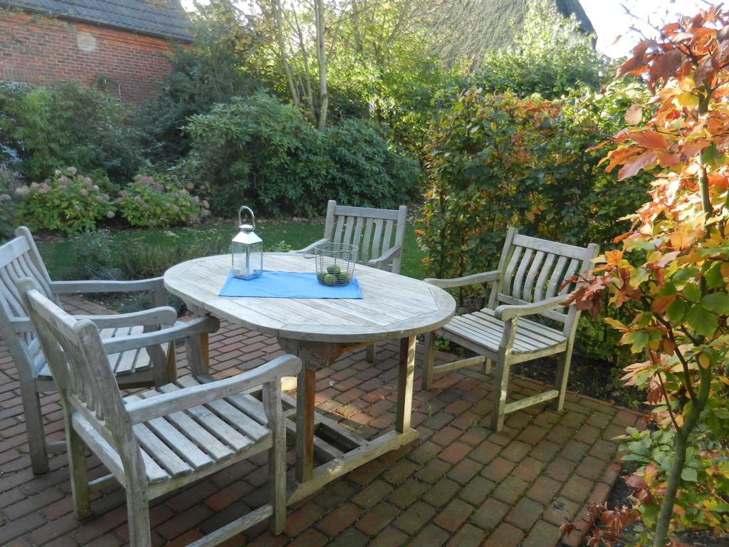 Terrace with garden furniture