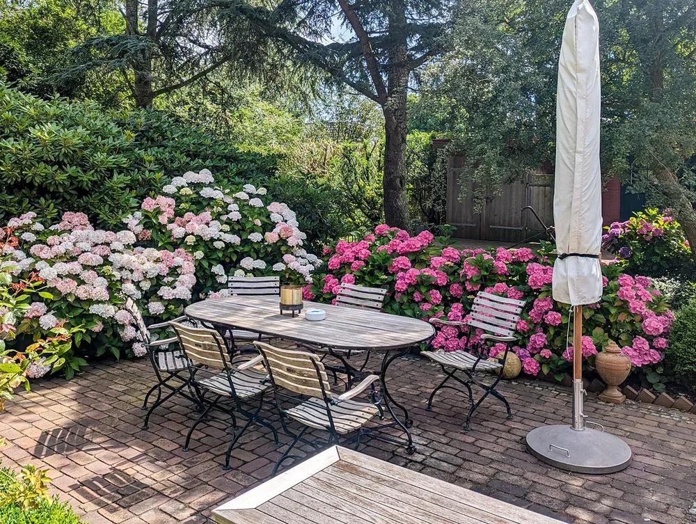Terrace with garden furniture