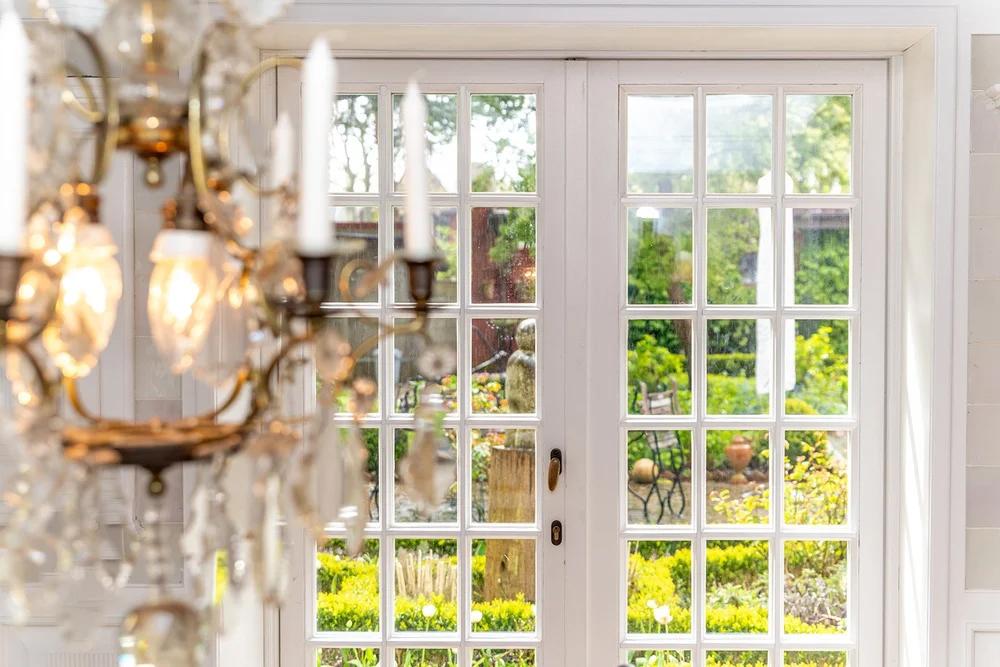 View from the dining room into the garden