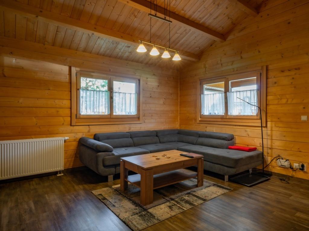 Living area with satellite TV
