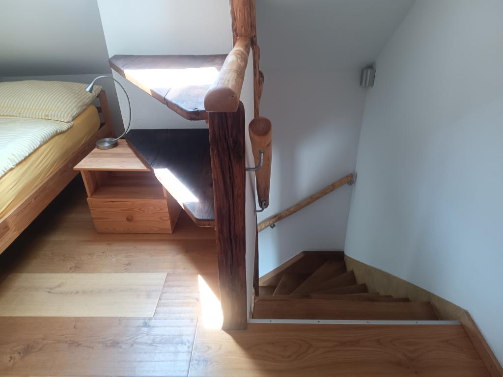 stairs down from bedroom area