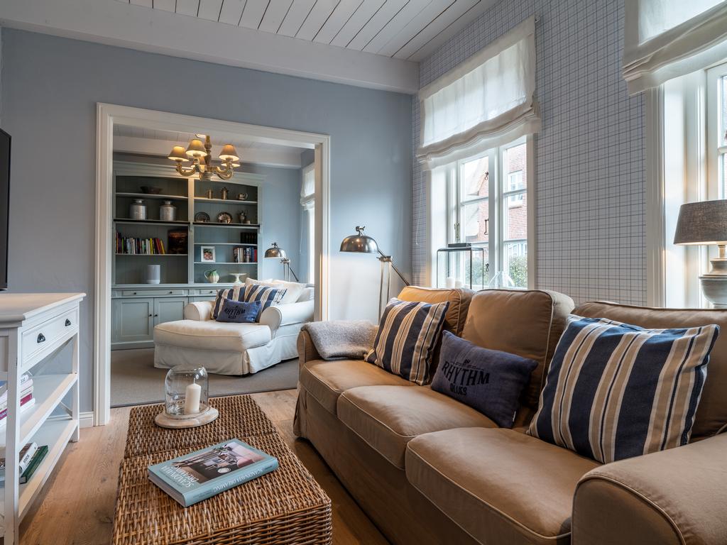 The living room with a nautical theme