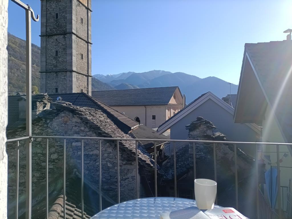 on the balcony