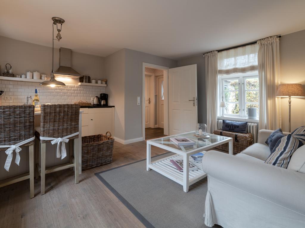 Large living room with kitchenette