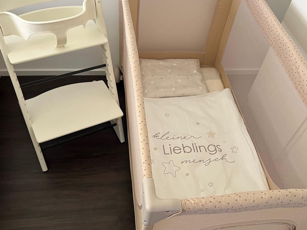 Baby cot and high chair free of charge if required