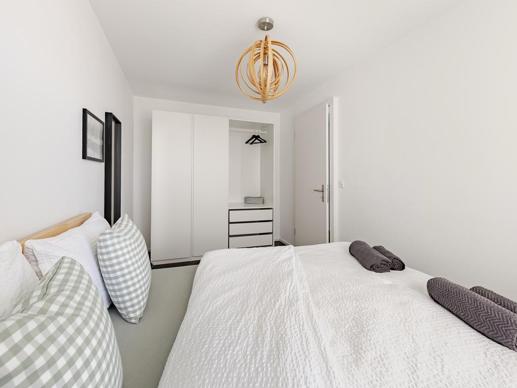 Bed linen and towels are provided.